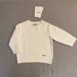 NWT Mayoral Toddler Girls white sweater size 4T.